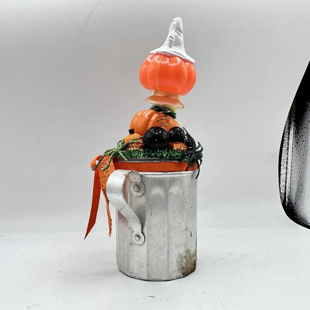 Halloween Retro Spooky Ghost Assemblage Display Vintage One Of A Kind 7” Decor - Picture 7 of 10